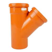 Тройник VALFEX 45⁰ градусов 110-110 для наружной канализации