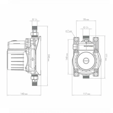 Повысительный насос Джилекс КОМФОРТ ПРО 30/12 